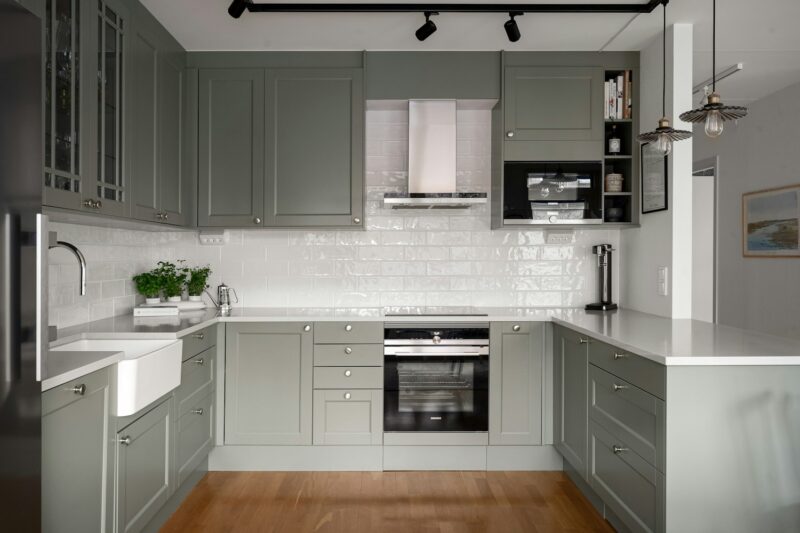 Sage green kitchen cabinets modern Pretoria